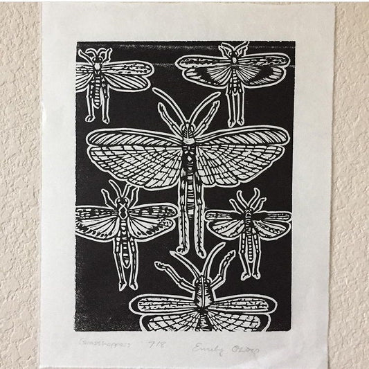 Grasshoppers print